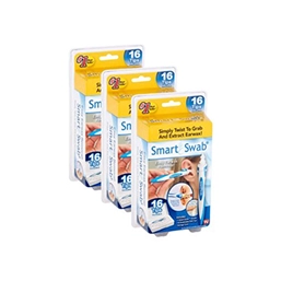 three-pack of smart swab ear wax cleaner kits displayed together
