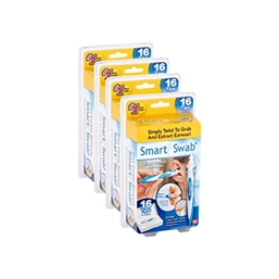 four-pack of smart swab ear wax cleaner kits displayed together