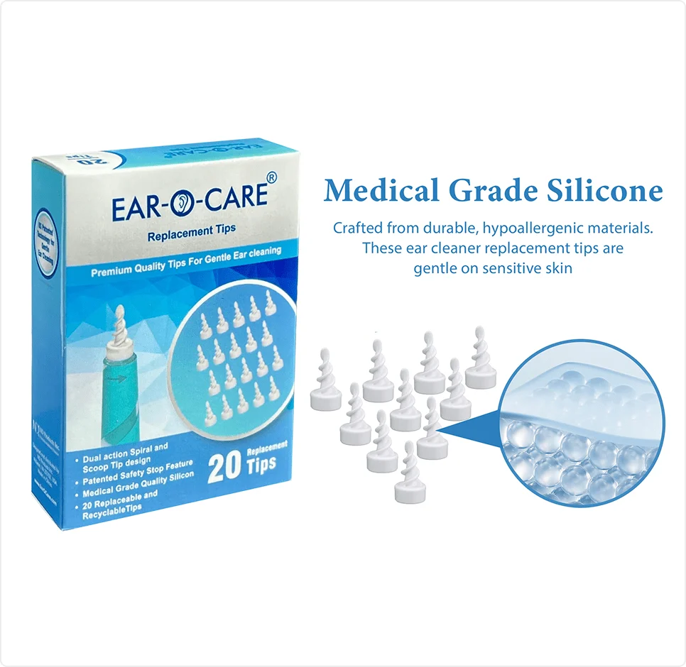 Ear-O-Care® Ear Cleaner Replacement Tips – Soft Silicone Ear Cleaner Refills - Image 3